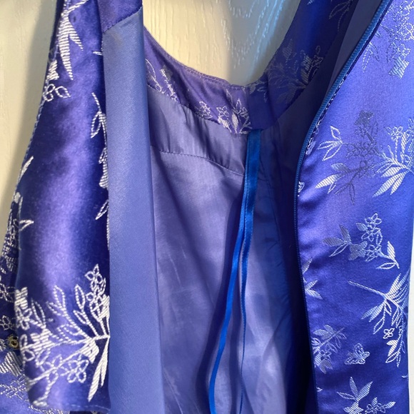 Vintage Lilly Pulitzer Sleeveless Midi Shift Floral Silk Dress Blue Women Size 4 - Picture 11 of 13